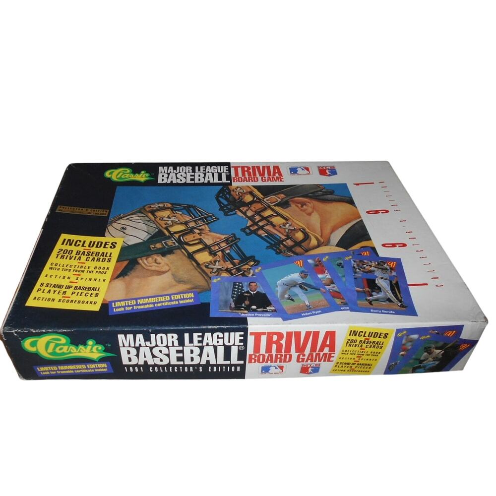 Classic Major League Baseball Trivia Board Game 1991 Limited Edition Vintage